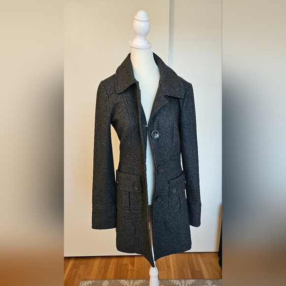 Tulle Grey wool coat size small - Picture 1 of 15
